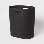 Felt Double Hamper Charcoal - Brightroom™: Polyester, 6000 Volume, Adjustable, Open-Top, No Assembly Required
