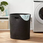 Felt Double Hamper Charcoal - Brightroom™: Polyester, 6000 Volume, Adjustable, Open-Top, No Assembly Required