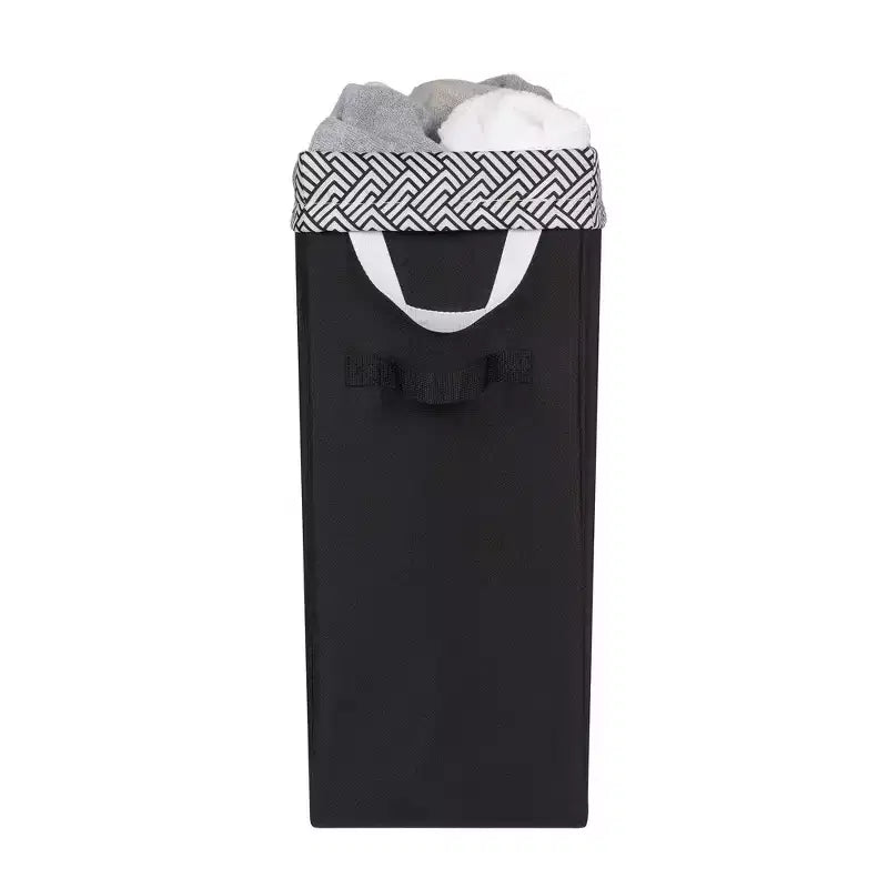 Neatfreak Slim Laundry Hamper with Removable Bag: Narrow Black Clothes Hamper, 70L Capacity, No Assembly Required