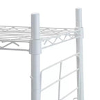 Organize It All Steel Etagere Adjustable Shelf White: 2-Shelf Vertical Bookshelf, Steel Frame, 36" Height, 12" Depth
