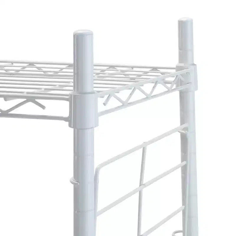 Organize It All Steel Etagere Adjustable Shelf White: 2-Shelf Vertical Bookshelf, Steel Frame, 36" Height, 12" Depth