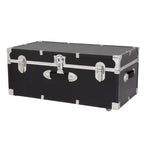 Seward Rover 30" Trunk with Wheels and Lock Black: Wheeled Camp Storage, MDF & Steel, 60 lb Capacity