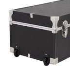 Seward Rover 30" Trunk with Wheels and Lock Black: Wheeled Camp Storage, MDF & Steel, 60 lb Capacity