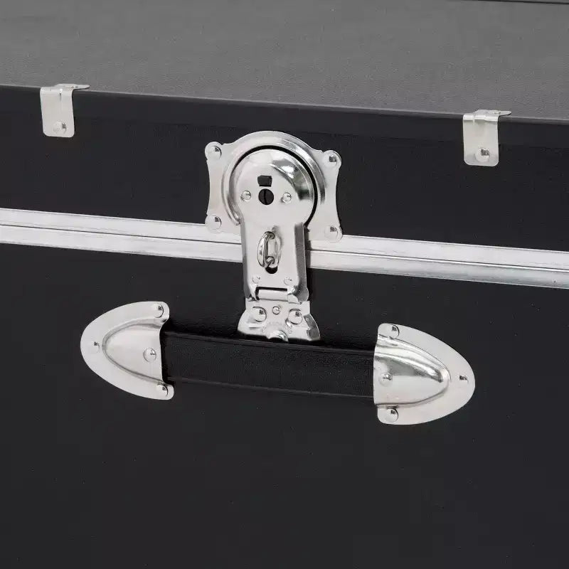 Seward Rover 30" Trunk with Wheels and Lock Black: Wheeled Camp Storage, MDF & Steel, 60 lb Capacity