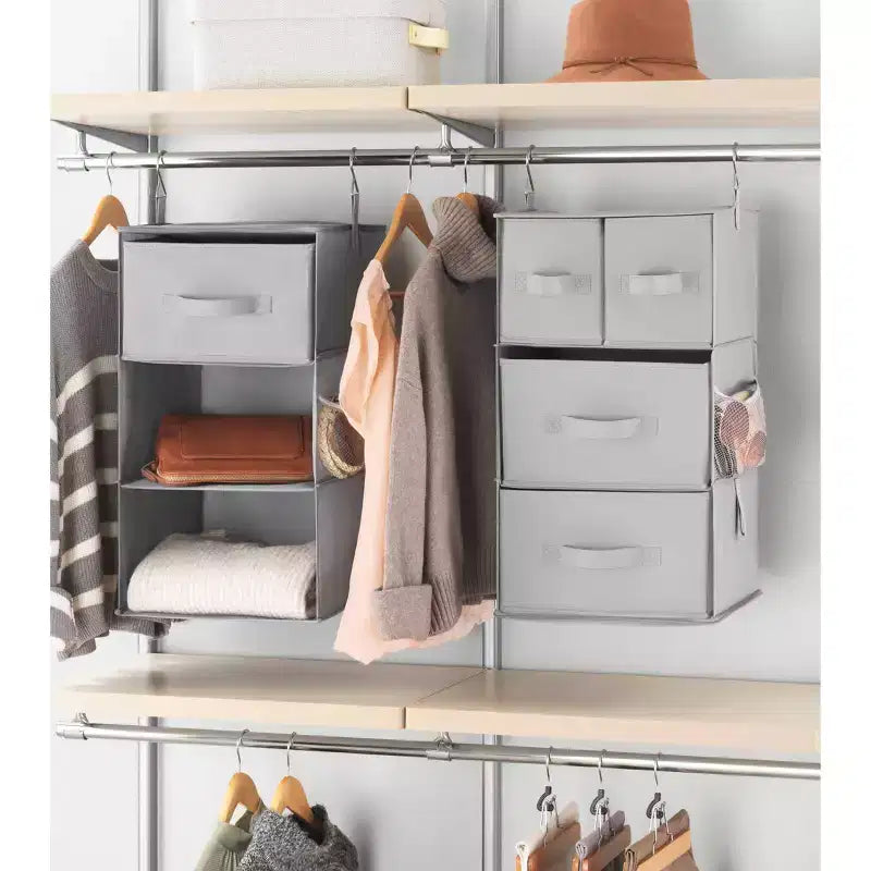 Whitmor Multifunctional Hanging Organizer with Drawer Insert 1ct Gray