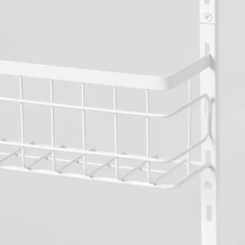 4 Tier Over-The-Door Storage Rack - Brightroom™: Adjustable Shelves, White Steel, Over Door Organizer, 4 Baskets
