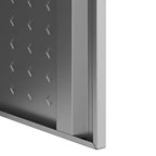 Manhattan Comfort Fortress 3pc Mobile Space Saving Garage Cabinet and Worktable Set 2.0 Gray: Lockable Storage, Adjustable Shelves, Casters