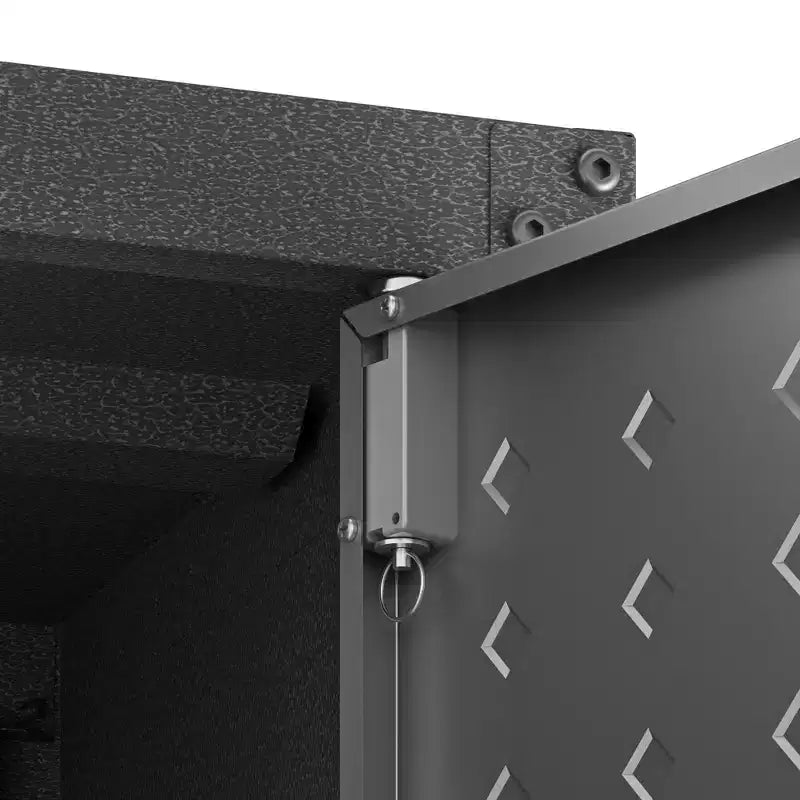 Manhattan Comfort Fortress 3pc Mobile Space Saving Garage Cabinet and Worktable Set 2.0 Gray: Lockable Storage, Adjustable Shelves, Casters