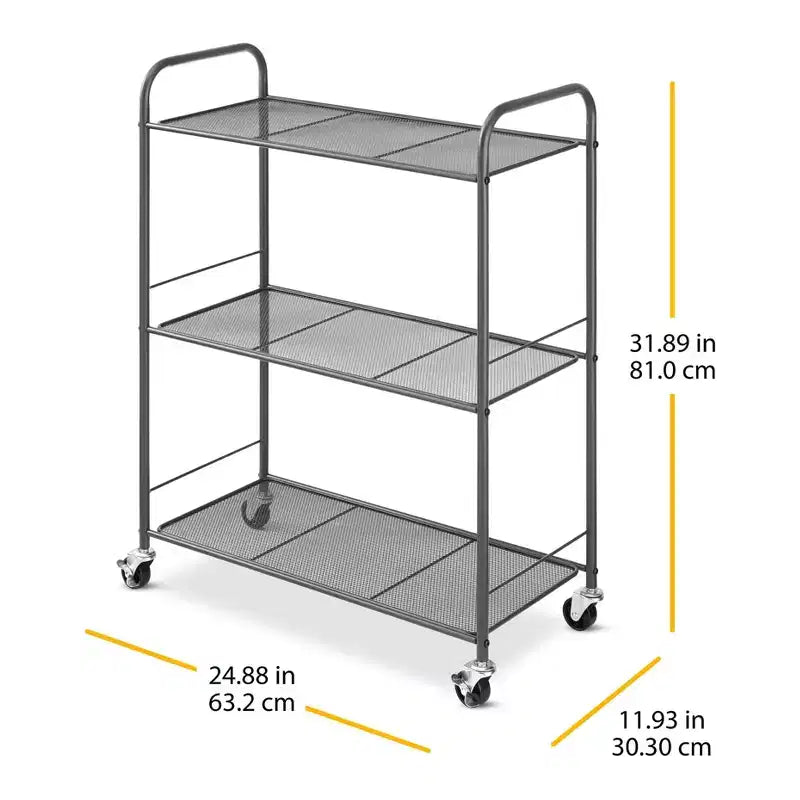 Whitmor Rolling 3 Tier Storage Cart 1pc