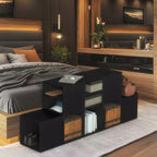 Niche 2pk Cubo Wood Stackable Storage Bookcase Shelf Organizer Cube Ebony Black