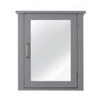 Mercer Mid Century Modern Wooden Medicine Cabinet Gray - Elegant Home Fashions
