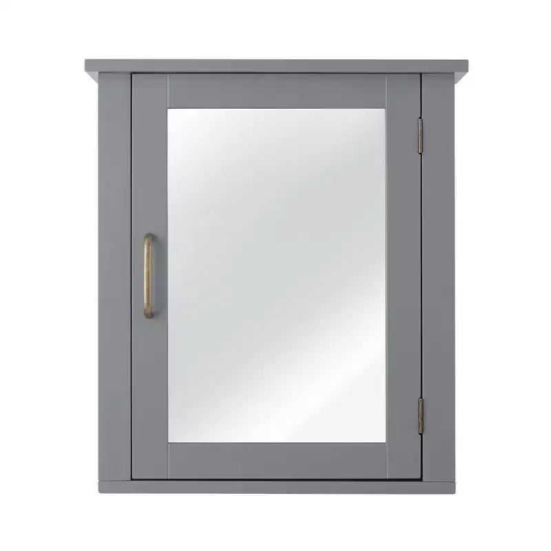 Mercer Mid Century Modern Wooden Medicine Cabinet Gray - Elegant Home Fashions