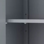 Mercer Mid Century Modern Wooden Medicine Cabinet Gray - Elegant Home Fashions