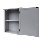 Mercer Mid Century Modern Wooden Medicine Cabinet Gray - Elegant Home Fashions