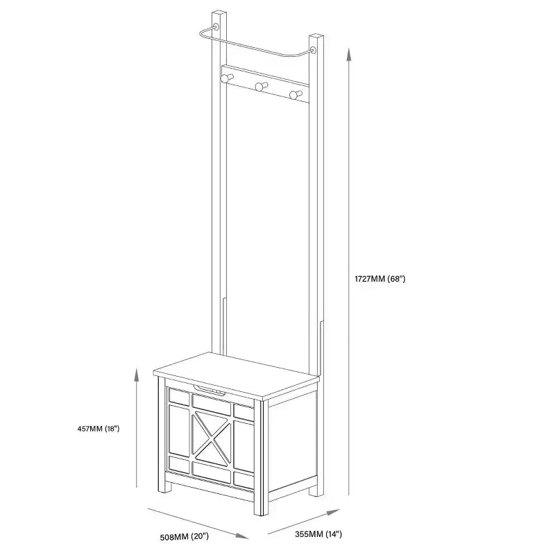 Derby Laundry Hamper Seat and Towel Rack White - Alaterre Furniture