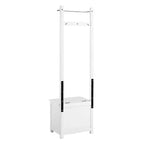 Derby Laundry Hamper Seat and Towel Rack White - Alaterre Furniture