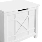 Derby Laundry Hamper Seat and Towel Rack White - Alaterre Furniture