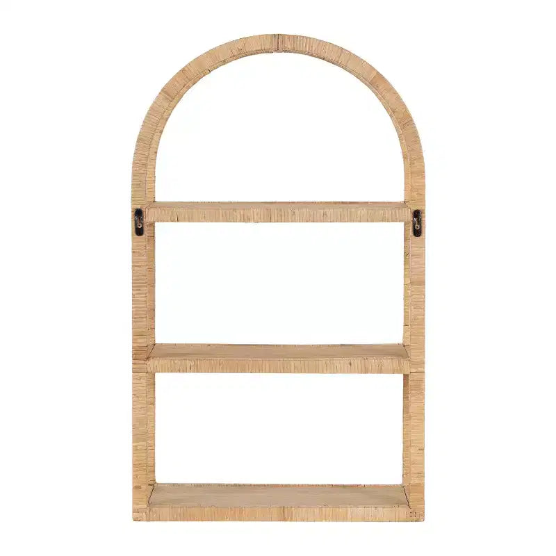 Kate & Laurel All Things Decor 18" Rahmati Rattan Wall Shelf Natural
