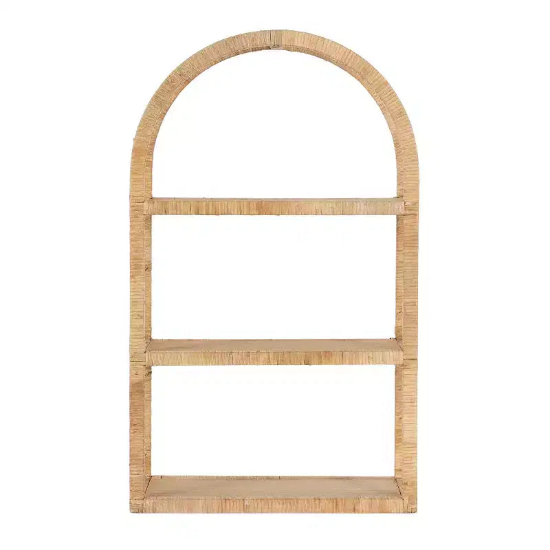 Kate & Laurel All Things Decor 18" Rahmati Rattan Wall Shelf Natural