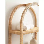 Kate & Laurel All Things Decor 18" Rahmati Rattan Wall Shelf Natural