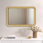 Nova Natural Rattan Rectangle Wall Mirror - Ink+Ivy