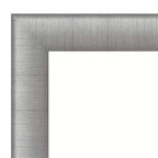 23" x 29" Elegant Bathroom Wall Mirror Brushed Pewter - Amanti Art: Modern Rectangle, Wall Mount