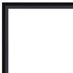 29" x 23" Non-Beveled Lucie Black Wood Wall Mirror - Amanti Art
