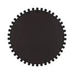 Kate & Laurel All Things Decor 28"x28" Beade Round Wall Mirror Black