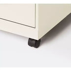 Space Solutions 18" Deep 2 Drawer Mobile Letter Width Vertical File Cabinet Pearl White