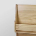 2 Tier Wood Kids' Book Shelf Natural - Pillowfort™: Wall Bookshelf Organizer, Off-White, No Assembly Required