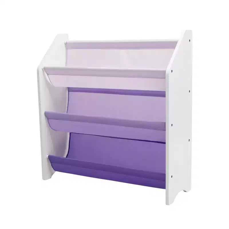 Humble Crew 30"H 3 Tier Kids' Storage Book Rack Purple