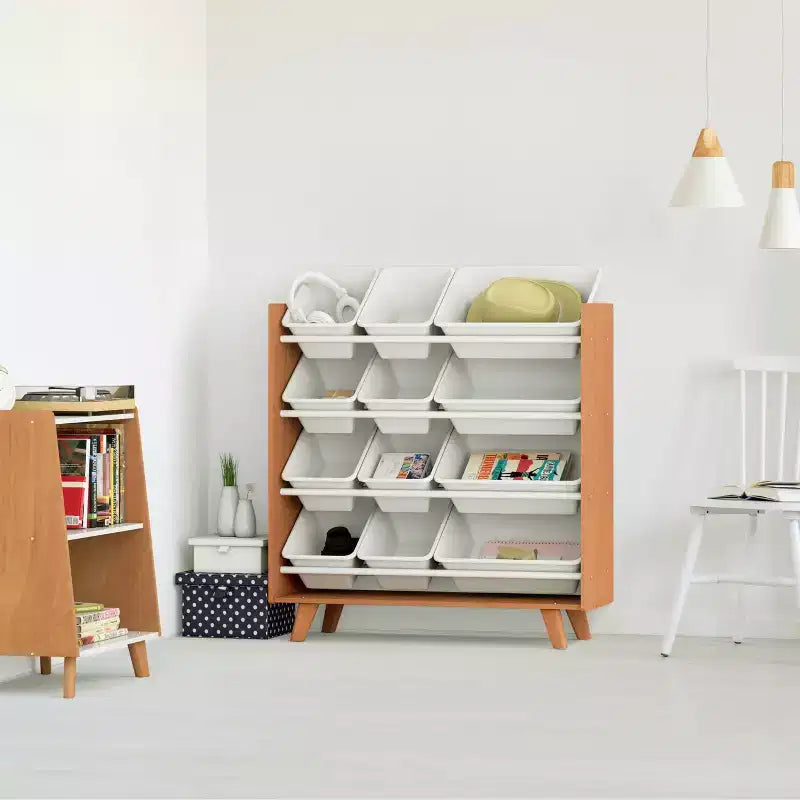 Humble Crew Morgan Mid-Century 2 Shelf Kids' Bookcase Wood/White