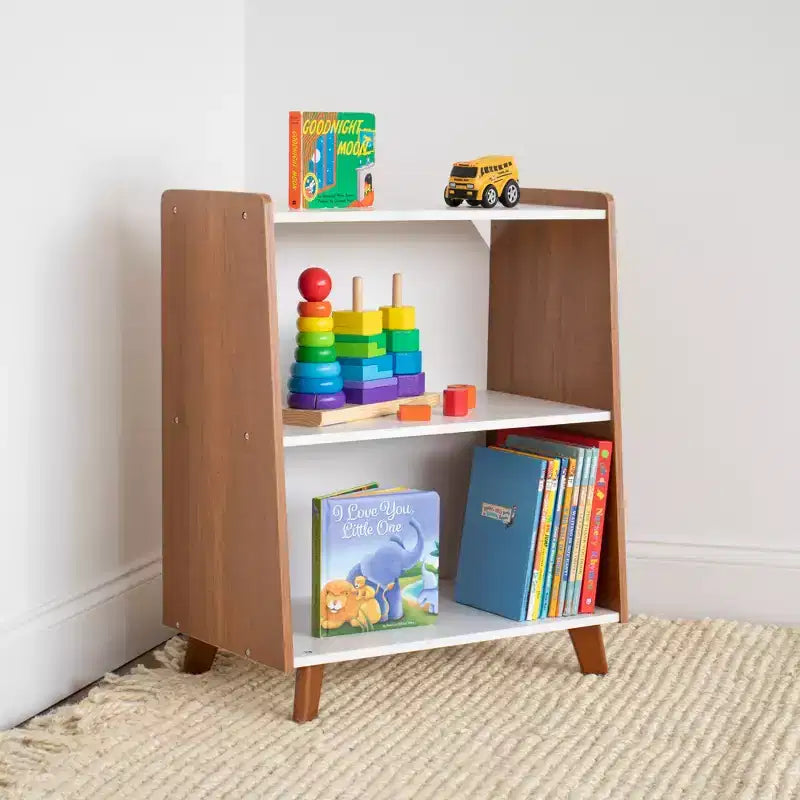 Humble Crew Morgan Mid-Century 2 Shelf Kids' Bookcase Wood/White