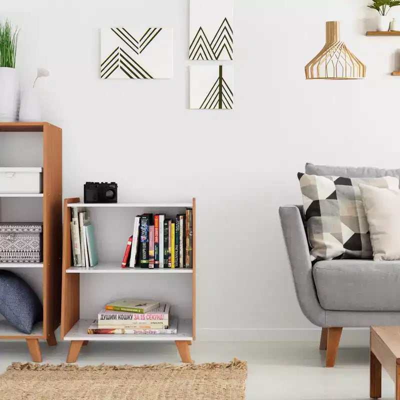 Humble Crew Morgan Mid-Century 2 Shelf Kids' Bookcase Wood/White