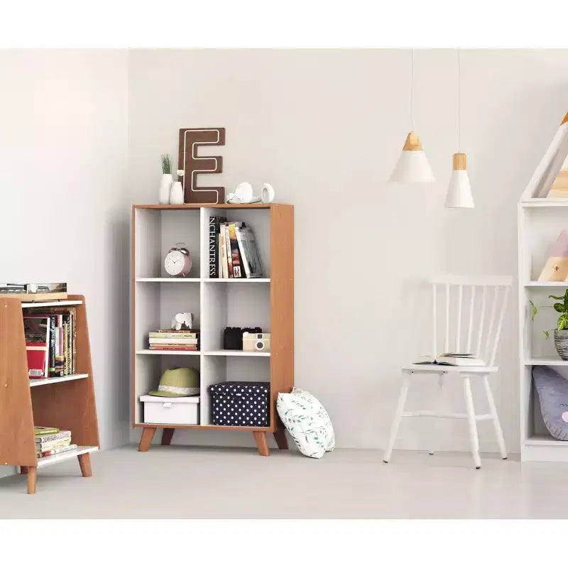 Humble Crew Morgan Mid-Century 2 Shelf Kids' Bookcase Wood/White