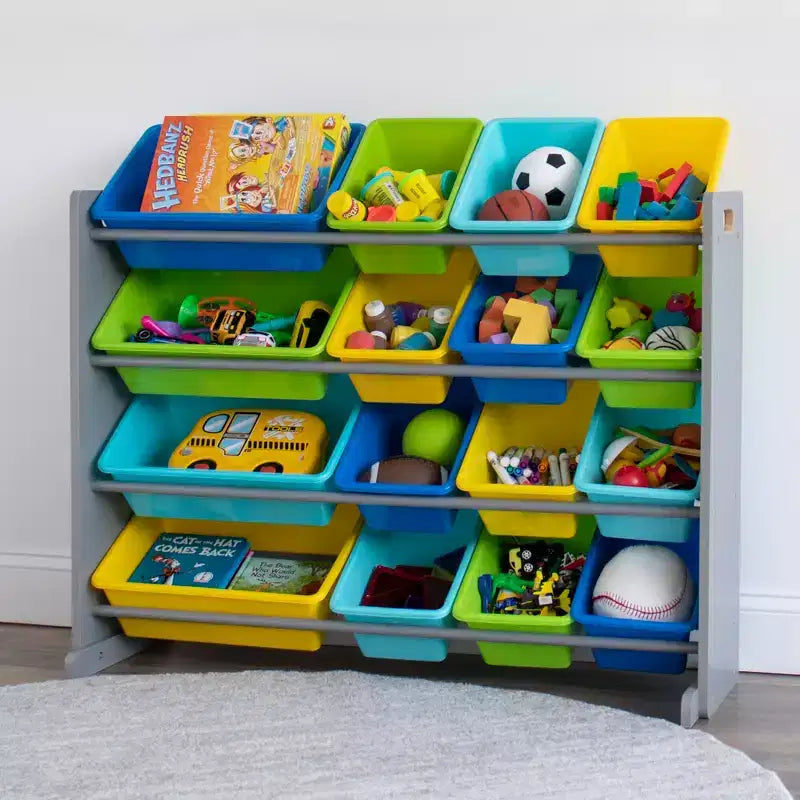 Humble Crew Kids' Super-Size Toy Organizer Elements Collection Gray