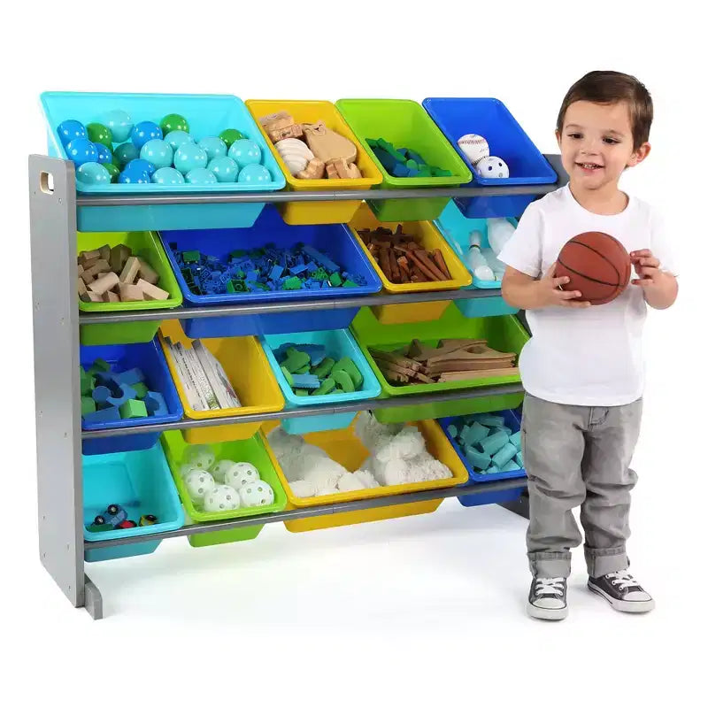 Humble Crew Kids' Super-Size Toy Organizer Elements Collection Gray