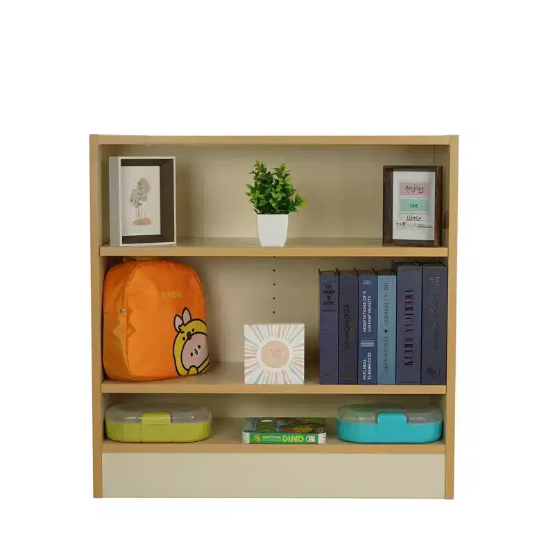 Factory Direct Partners Kids' 30" 2 Shelf Bookcase Almond Maple Wood Laminate Off White