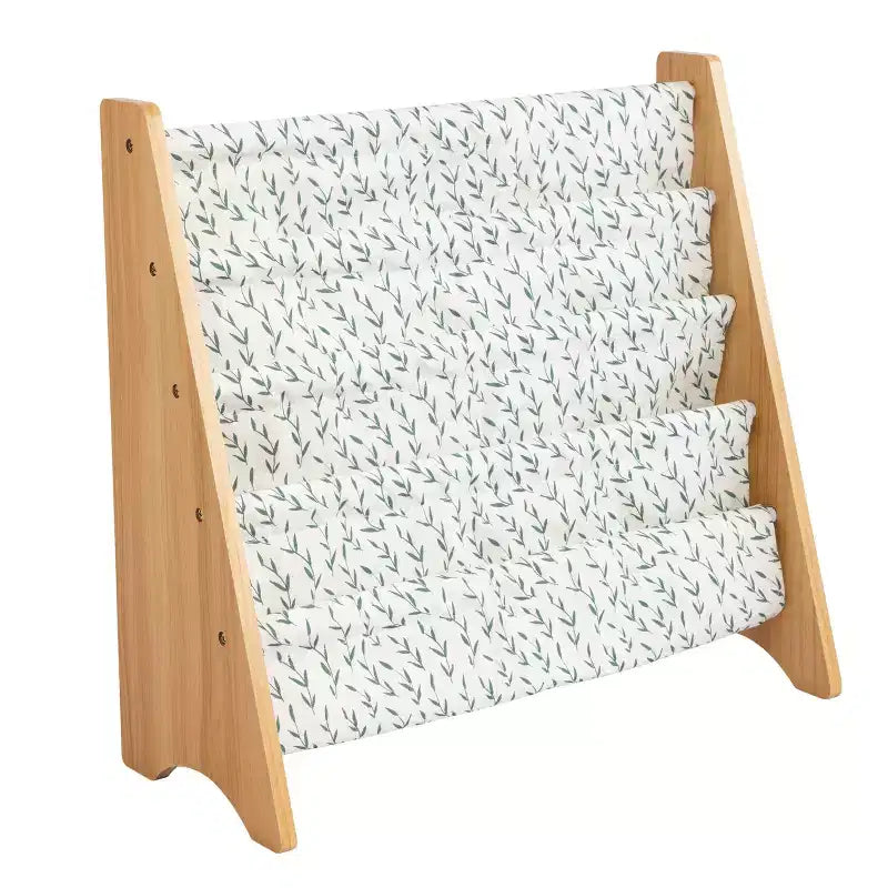 Humble Crew Kids' Spring Kids 4 Tier Bookrack Natural Wood: MDF Frame, 4 Shelves, 24" H, 25" W, 11" D, Ages 2+