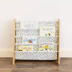Humble Crew Kids' Spring Kids 4 Tier Bookrack Natural Wood: MDF Frame, 4 Shelves, 24" H, 25" W, 11" D, Ages 2+