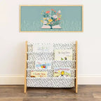 Humble Crew Kids' Spring Kids 4 Tier Bookrack Natural Wood: MDF Frame, 4 Shelves, 24" H, 25" W, 11" D, Ages 2+