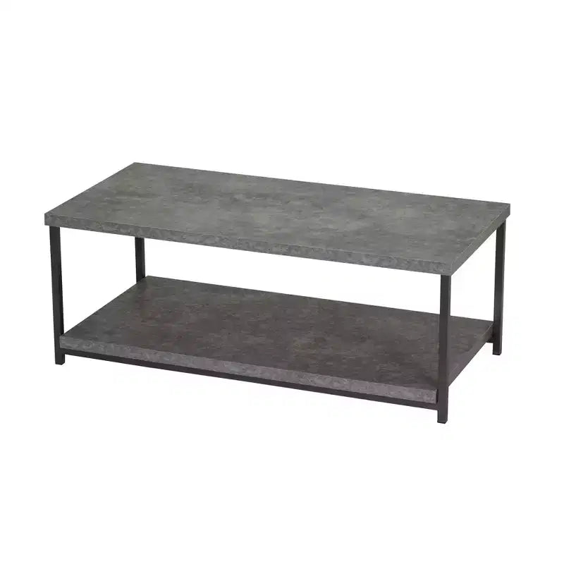 Jamestown Rectangular Coffee Table with Storage Shelf