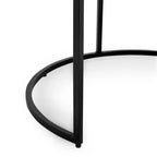 Christopher Knight Home Classic Ander 2 Piece Round Nesting Accent Table Set, Brown/Black