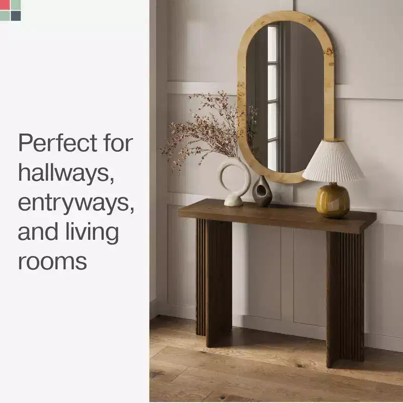 Stead Fluted Console Table - Small Entry Table - Modern, Mid-Century Home Decor - Living Room Furniture