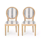 GDFStudio Newman French Country Upholstered Dining Chairs (Set of 2)