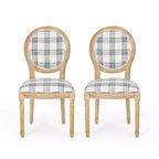GDFStudio Newman French Country Upholstered Dining Chairs (Set of 2)