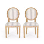 GDFStudio Newman French Country Upholstered Dining Chairs (Set of 2)