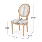 GDFStudio Newman French Country Upholstered Dining Chairs (Set of 2)