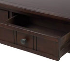 Whisen Rustic Console Table Traditional Design with Two Drawers and Bottom Shelf