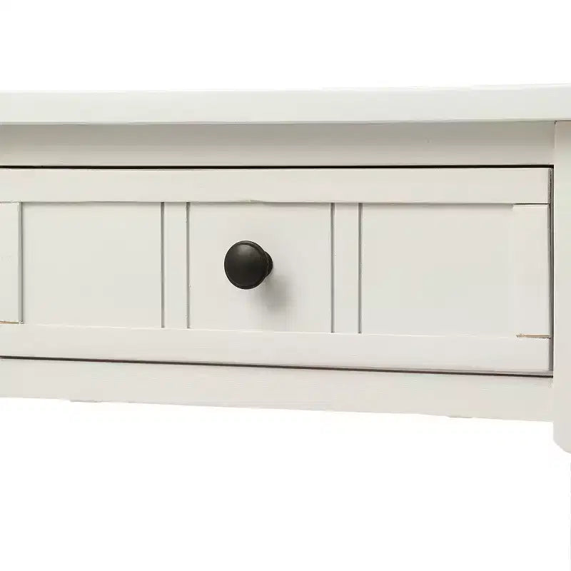 Whisen Rustic Console Table Traditional Design with Two Drawers and Bottom Shelf